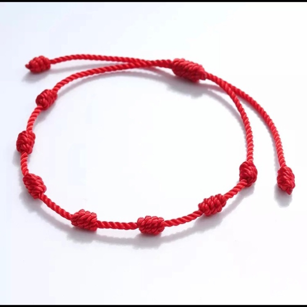 3/$20 RED NYLON 7 knot 🪢 adjustable protection bracelet